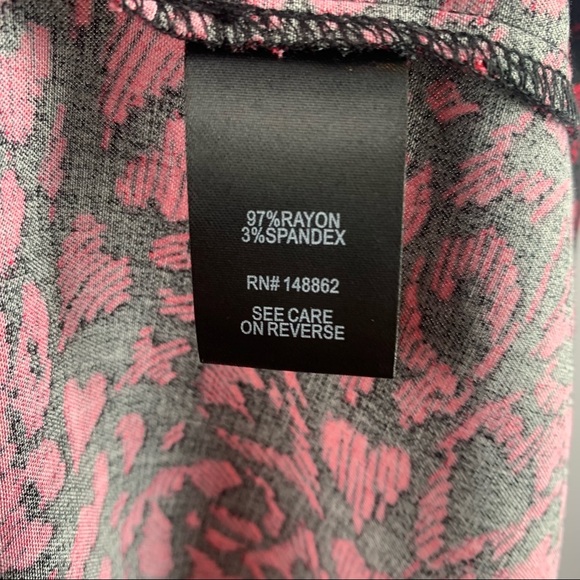 Torrid Heart Challis Zip Front Shirtdress in Red Black Size 3X - Picture 8 of 9